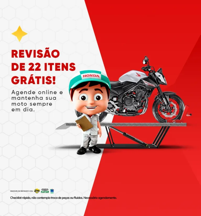 Banner Revisão Geral 22 Itens Grátis Honda